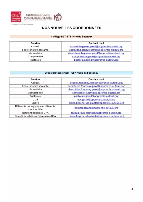 Nous joindre - contacts